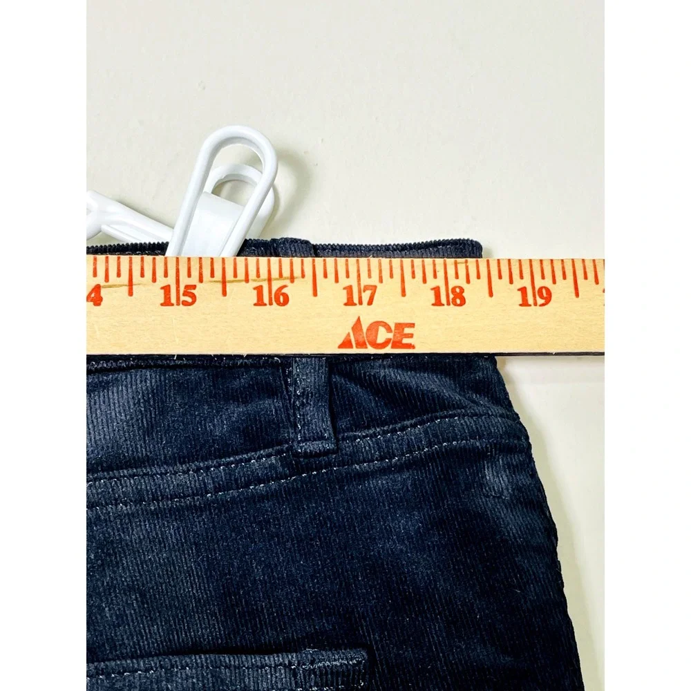 Nwt Loft Pants Women's 34 Blue Velvet Straight Leg Dark Wash‎ High Waist Skinny
